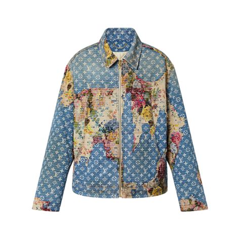 louis vuitton denim jacket floral|Louis Vuitton denim mini pleaty.